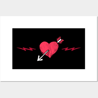 Heart Love Wedding Couple Loveheart Arrow arrows weddings Posters and Art